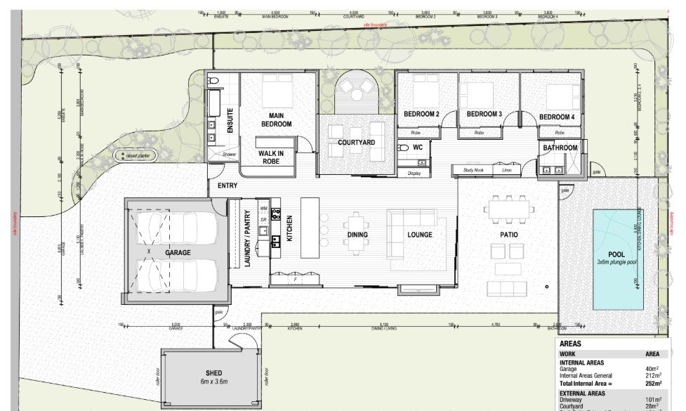 Ground floor plan — the founder's home, Lot 31 Turquoise Waters Estate Armstrong Beach